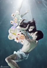 董璇高云翔水下情人节大片 变仙子演不老爱情(组图)