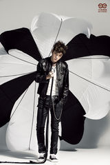 组图：王栎鑫黑白写真展气魄 重金定制降落伞