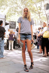 高清组图：欧美嫩模街拍 身材高挑美腿修长