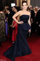 高清组图：奥斯卡红毯蒂娜-菲身着礼服婉约动人