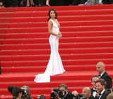 高清组图：《锈与骨》首映 伊娃V领白裙险走光