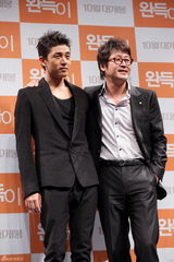 高清组图：韩星金允锡刘雅仁宣传新片《格斗少年》