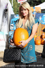 幻灯图：帕丽斯-希尔顿南瓜地拾趣 迎接万圣节