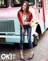 组图：张歆艺登《OK》封面 二姐纽约潮流时尚