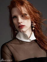 组图：杰西卡-查斯坦登杂志 艺术造型展气质