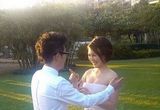 组图：金志文婚礼举行在即 赴三亚拍婚纱外景照