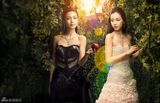 组图：Angelababy华丽森林女写真似林中精灵