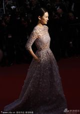 组图：《维纳斯》首映 章子怡素雅长裙助阵