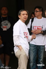 幻灯图：曾志伟张学友等出席赈灾汇演拜神仪式  