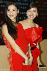 组图：陈思思将在香港开唱 张柏芝红装默契助阵