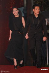 高清图：杨千嬅丁子高恩爱现身 杨千嬅黑装霸气