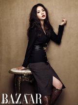 高清组图：韩星闵孝琳时尚大片 浓艳红唇显妖媚