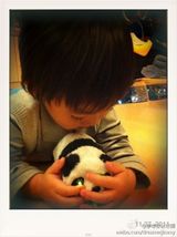 组图：微镜头下的小小志 呆萌可爱完胜童颜老爸