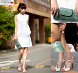 明星爱街拍：白色裸色连衣裙VS男士夏日休闲装