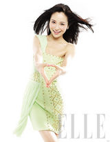 高清图：江一燕《ELLE》封面大片清新灵动