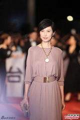 组图：刘青云伉俪亮相 郭蔼明藕粉裙优雅大方