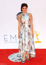 组图：艾美奖红毯 《摩登家族》俏妞阿芮尔扎染裙