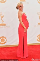 组图：布鲁克-安德森挺大肚亮相艾美红毯