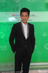 组图：上海电视节红毯 刘恺威黑色正装招手示意