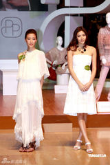 幻灯图：乐基儿抹胸装性感 谢婷婷拒回应柏芝产期