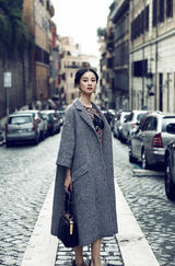 组图：倪虹洁罗马街头秀东方妩媚 清新优雅并存