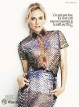 组图：黛安-克鲁格登杂志封面 闪亮金装耀眼