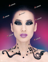 组图：黄圣依新造型大胆 面部图腾浓艳魅惑