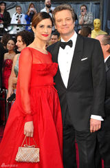 高清组图：奥斯卡红毯科林-费斯携妻亮相恩爱登对